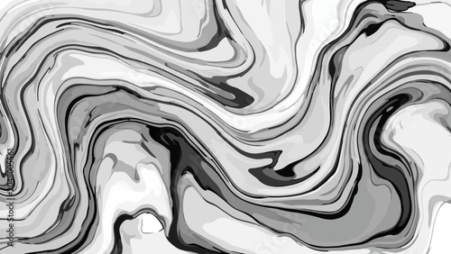 Fotografie Elegant black and white abstract marble texture with swirling gray and white patterns, creating a sophisticated background