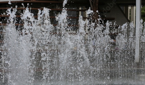 Dynamic water splashes frozen in motion, creating a refreshing abstract background