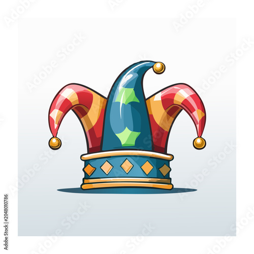 Colorful Jester Hat Illustration