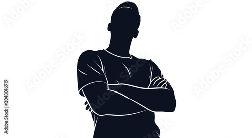 Photos Man with arms crossed standing.