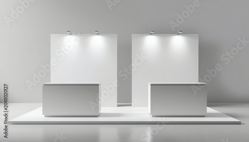Blank promo counter stand mockup