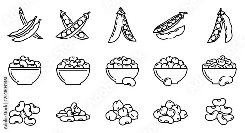 Fotografie Variety of bananas and popcorn.