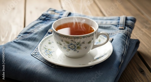 Fresh brewed tea and casual lifestyle concept