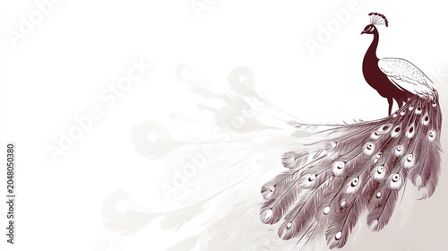 Elegant peacock illustration