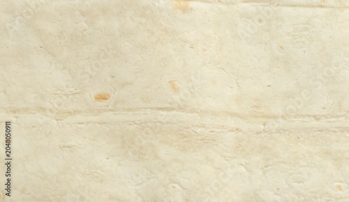 Detailed view on pita bread texture background. Armenian pita bread unleavened flat bread