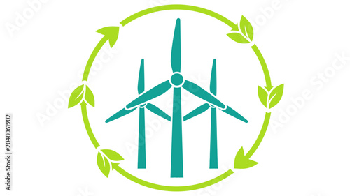 Wind Turbine Renewable Energy Icon
