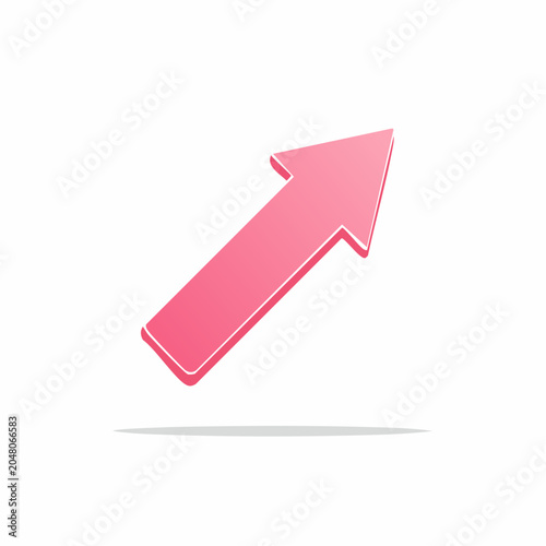 Pink Arrow Pointing Upwards