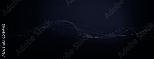 Obraz na płótnie Dark abstract background with flowing wave patterns and subtle texture vector