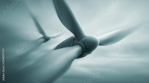 Dynamic Motion Blur of Wind Turbine Blades | Sustainable Energy Concept