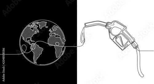 Fuel nozzle connected to the Earth.