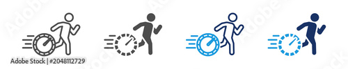 Cuadro en lienzo acceleration icon set with multiple concept