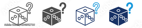 Bild auf Leinwand unpredictable icon set with multiple concept