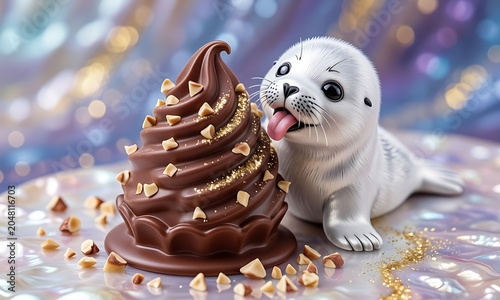 seal with chocolate