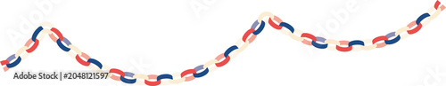 Photos Tricolor Triple Paper Chain Garland｜トリコロールカラーの3連ペーパーチェーンガーランド