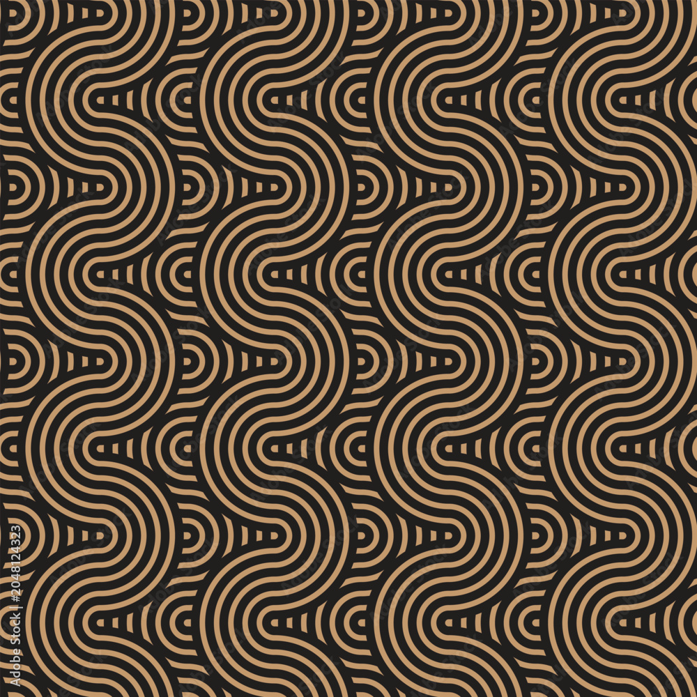 Fototapeta premium Vertical Wavy Lines Seamless Pattern Abstract Geometric Background