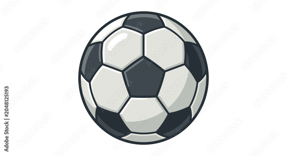 Fototapeta premium Soccer ball with black and white panels.