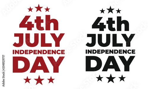 4th of july independence day celebration logos