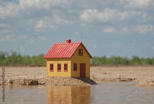 Toy House Reaching Dry Land After Flood