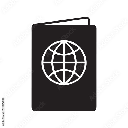 passport icon vector illustration.