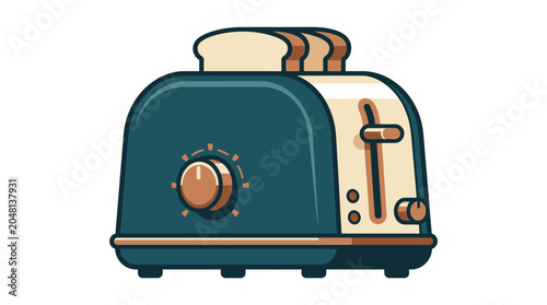 Tableau sur toile Vintage Style Toaster Appliance Kitchen.