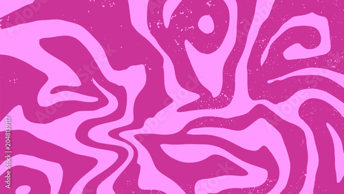 Abstract retro liquid background displaying pink magenta psychedelic wavy marble backdrop for vintage festival banner poster cover clothing textile print design element isolated clip art.