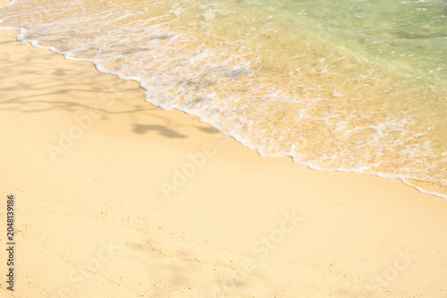Obraz na płótnie Tropical Nature sand sea and summer sea water with beautiful bright sunlight