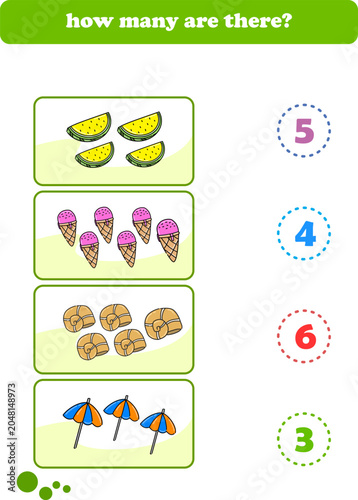 Photography Counting game of wild animals for preschool kids