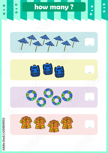 Photography Counting game of wild animals for preschool kids