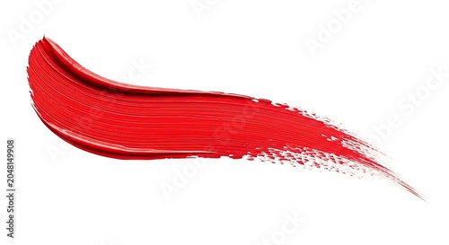 Foto Luxurious crimson cosmetic swipe, an isolated artistic flourish of intense red,