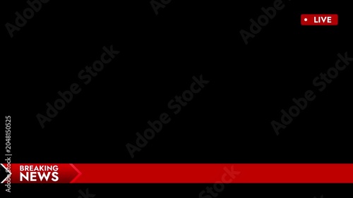 Breaking News Ticker Bar Animation for Live Television Broadcast