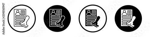 Tableau sur toile Permit icons pack in black and white versions for web.