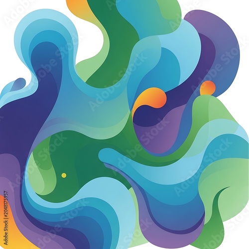 Abstract 3D rendered colorful brain with neural pathways.