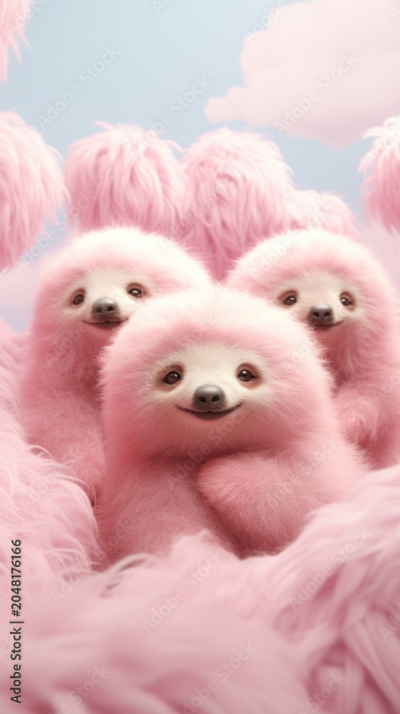 Fototapeta premium Sloth mammal animal cute.
