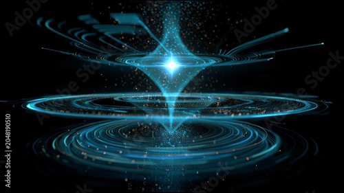 Abstract blue digital energy wave background for futuristic technology display