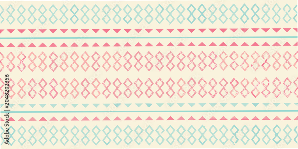 Foto Diamond and triangle geometric pattern on a pale background