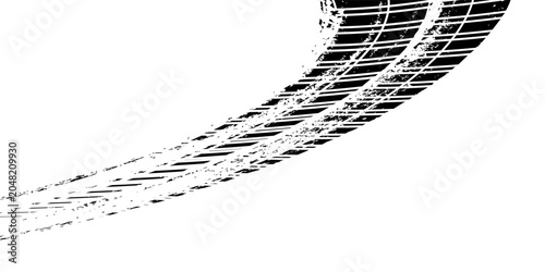 Bild auf Leinwand Tire track