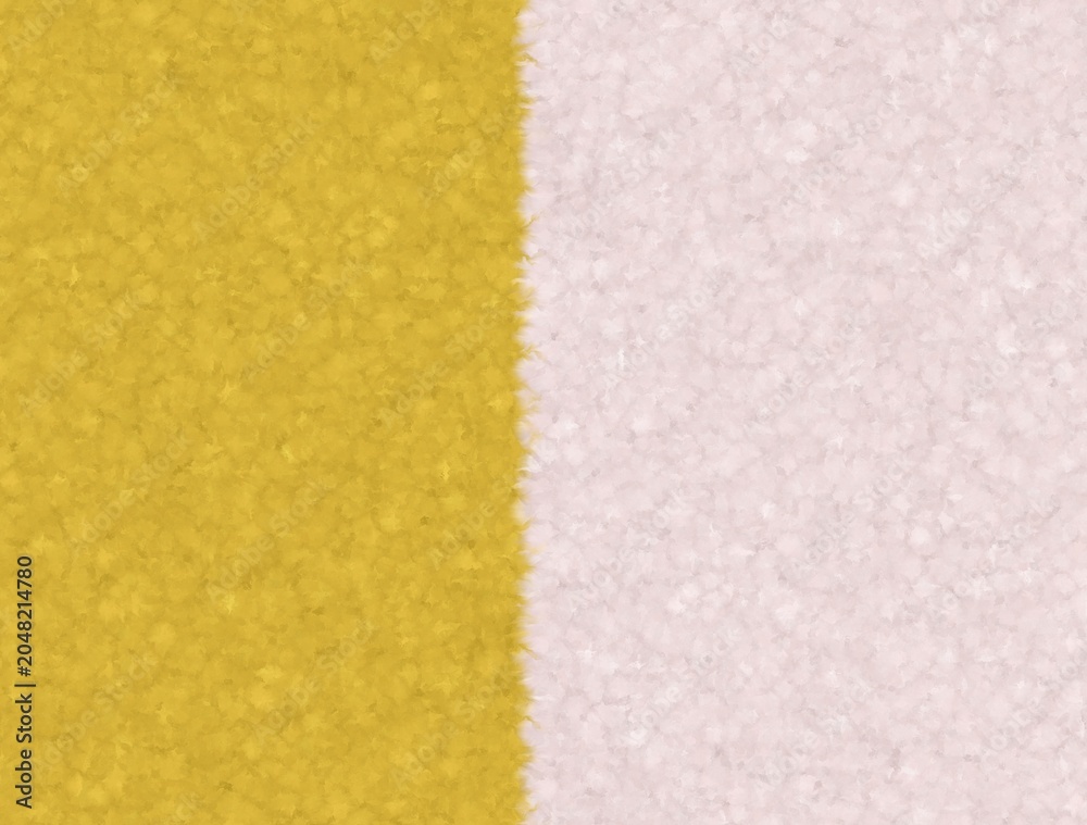 Fototapeta premium Bright yellow meets soft pink in textured split. Texture feels plush, gentle, and inviting. Ideal for design, branding, or mood-setting visuals. Color contrast evokes calmness and creativity