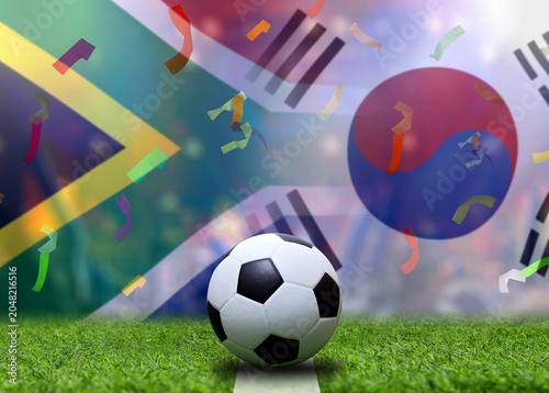 Football Cup competition between the national South Africa and national South Korea.