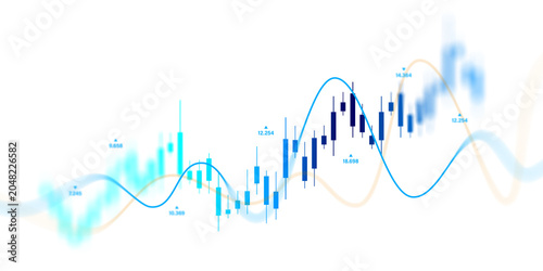 Canvastavla Financial Trading Chart with Candlestick Market Analysis and Wave Trend Visualiz
