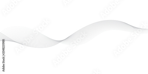 Canvastavla Soft Gray Flowing Wave Background with Minimal Abstract Curves and Elegant Modern Texture