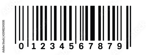 Photos Barcode icon, made in Canada and made in China barcode labels, isolated on transparent background, product origin identification symbol