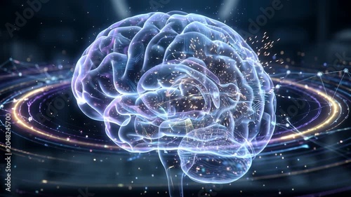 AI Brain Machine Learning Technology 4K 06