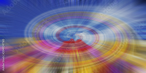 Bild auf Leinwand Colorful abstract eye with glowing light and smoke effect