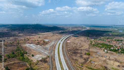 Photography Samruddhi Mahamarg expressway aerial photography Maharashtra India
Drone shot of