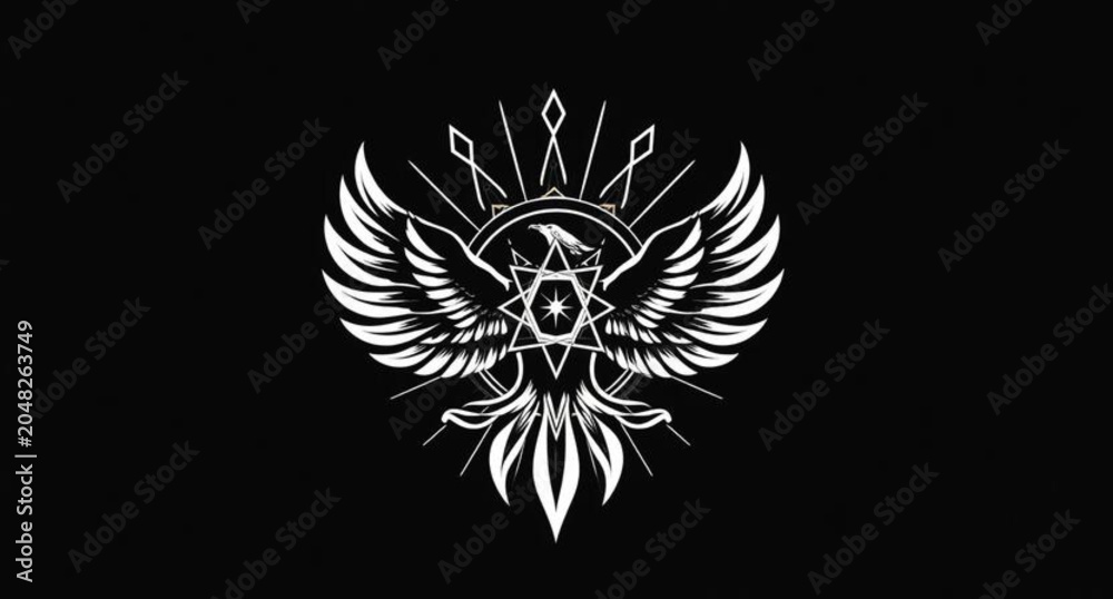 Fototapeta premium skull with wings