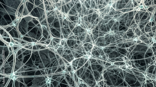 Abstract Neural Network Background with Glowing Connections
