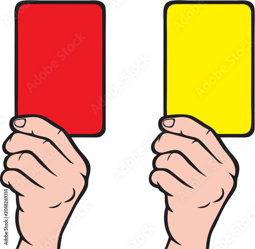Red and yellow cards, essential symbols of discipline and fair play in football.