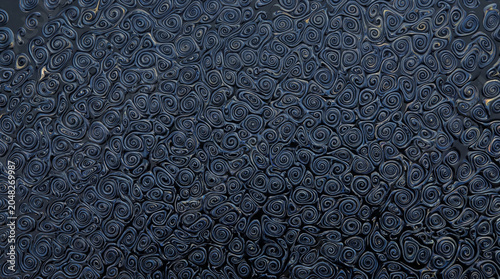 Dark Blue Abstract Swirls Pattern Background Texture