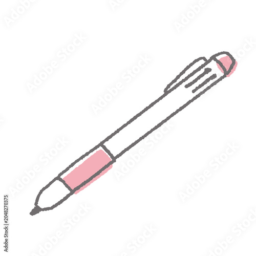 多色ボールペンのカラーイラスト