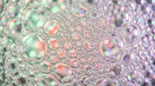 Iridescent Soap Bubbles Macro Abstract Background Texture